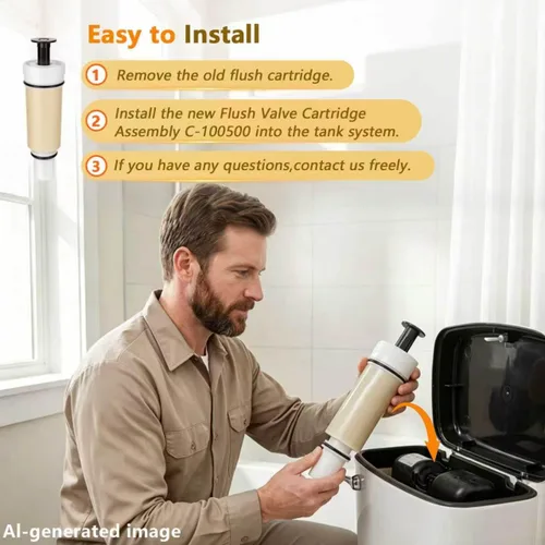 Vista 5 de Kit de cartucho de válvula de descarga C-100500-K para Sloan Flushmate M