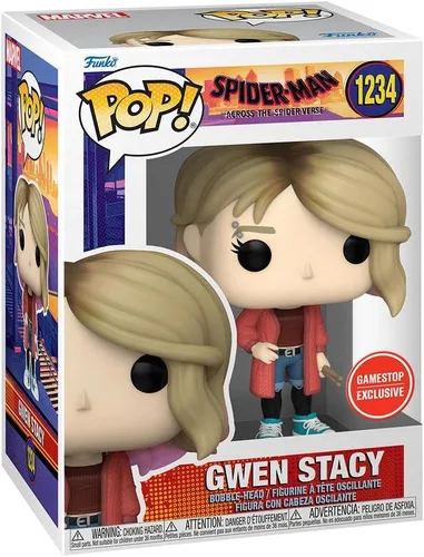 Vista 3 de POP! Marvel: Spider-Man: Across The Spider-Verse Gwen Stacy exclusivo incluido con funda protectora de caja compatible