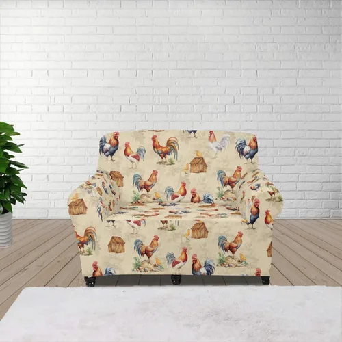 Vista 30 de Horeset Funda elástica para silla con diseño de flores hippie otoñales, funda para sofá, lavable, protección de muebles con espuma antideslizante
