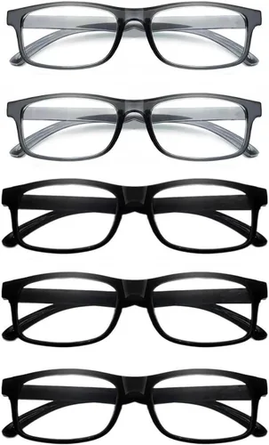 Vista 12 de Paquete de 5 lentes de lectura con bloqueo de luz azul, lentes de lectura para mujeres y hombres, filtro antirayos ultravioleta/reflejo, anteojos
