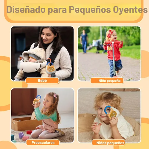 Vista 8 de alilo Pocket Bunny - Reproductor de música portátil para niños, juguetes musicales para niños pequeños, precargado de más de 120