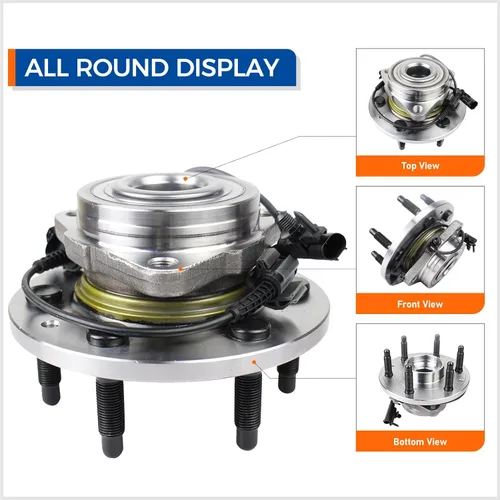 Vista 2 de MACEL 515096 Conjunto de rodamiento de cubo de rueda delantera compatible con Chevy Tahoe, Silverado 1500, Suburban 1500, Avalanche, Cadillac