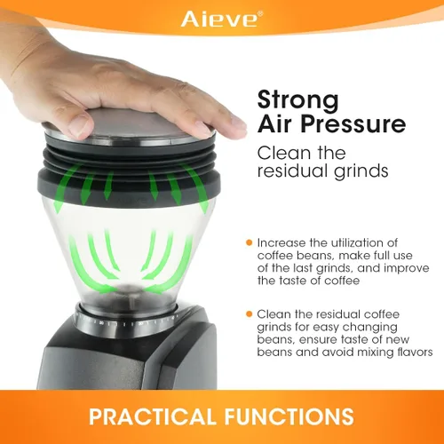 Vista 2 de Aieve Tolva de Café de Silicona Compatible con Molinillo Baratza Encore ESP/Virtuosa+ de Café, Reduce la Retención de Molienda de Café
