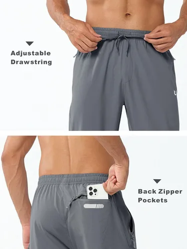 Vista 5 de NORTHYARD Pantalones deportivos para correr para hombre, pantalones de gimnasio ligeros, pantalones de correr con dobladillo abierto