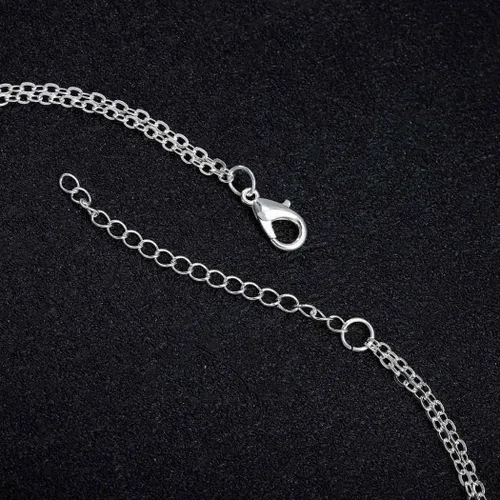 Vista 6 de Jovono Collares de turquesa azul con dije de lentejuelas multicapa para mujeres y niñas