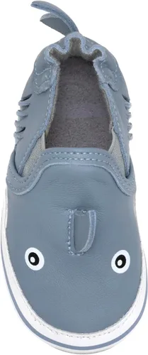 Vista 2 de Robeez Zapatos de cuna con suela suave antideslizantes para bebés varones y unisex, pantuflas mocasines para bebés y niños pequeños, 0-24 meses
