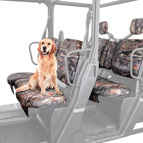 Vista 10 de KEMIMOTO Fundas de asiento UTV negras, repelentes impermeables compatibles con Can Am Defender Max HD8 HD10 HD9 fundas de asiento delanteras de dos