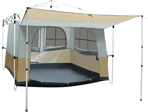 Vista 11 de REDCAMP Tienda de Campaña con Toldo para Tienda de Toldo Desplegable, Tienda Interior Convierte Toldo de Patas Rectas de 10'x10' o 10'x20' en Tienda