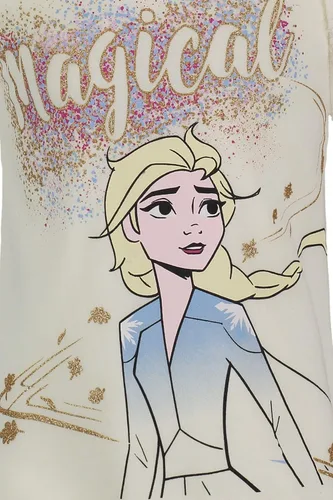 Vista 7 de Disney Frozen Elsa - Conjunto de camiseta y leggings de forro polar de piel para niñas y niños grandes