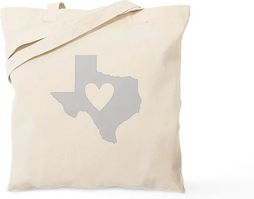 Vista 7 de CafePress Bolsa de mano de la bandera de Texas, bolsa de lona natural, bolsa de compras reutilizable