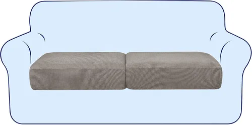 Vista 100 de subrtex Funda de Cojín Elástica Suave para Asiento de Sofá Funda Deslizable de Spandex para Silla y Sofá Adecuada para 1-2-3 Plazas Reemplazo