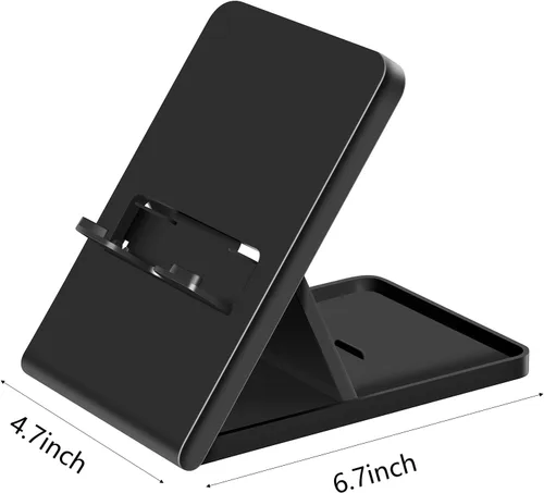 Vista 3 de Emvaoal Soporte para Nintendo Switch, soporte plegable portátil compacto ajustable compatible con Nintendo SwitchSwitch LiteSwitch OLED, soporte