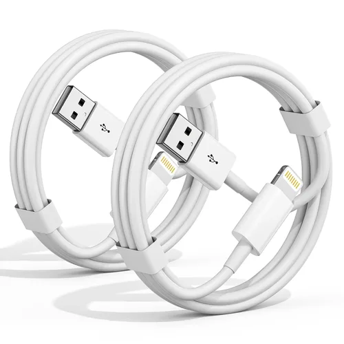 Vista 9 de ANSEIP Cable de Coche CarPlay para iPhone, Paquete de 2 Cables USB A a Lightning de 0.9m para iPhone 14 13 12 11 Pro Max XR XS X 8 7 6 Plus SE iPad