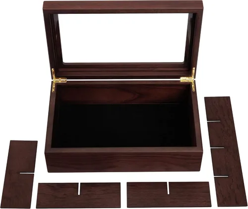 Vista 2 de Caja de té (8 compartimentos) nogal oscuro + caja de té (8 compartimentos) palisandro