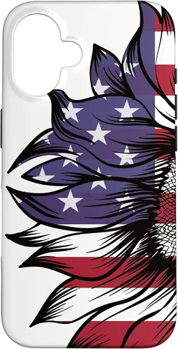 Vista 32 de USA Patriotic 4th of July Sunflower American Flag Case for iPhone 17