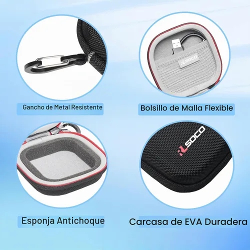 Vista 3 de RLSOCO Estuche de transporte para WD 1TB/2TB Elements SE Unidad de estado sólido externa SSD portátil (solo funda)