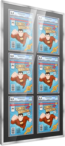 Vista 126 de Poster Palooza Marco de cómics con paspartú para 1 cómic de grado CGC, CBCS o PGX, marco de cómic de bronce para cómic de 8.125 x 13 pulgadas