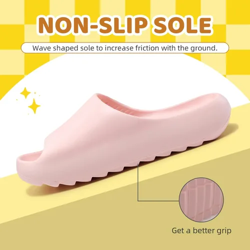 Vista 24 de Sandalias acolchadas para mujeres, hombres y niños, cómodas, antideslizantes, suaves, impermeables, para baño, ducha, sandalias acolchadas de suela