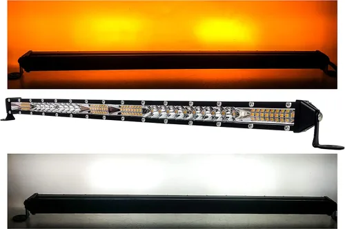 Vista 5 de Mini barra de luz LED Osram de alta salida ultra delgada de la serie M (20 pulgadas, ámbar y blanco LED)