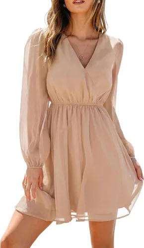 Vista 15 de CUPSHE Vestido floral de otoño para mujer, estilo bohemio, para vacaciones Borgoña Ditsy