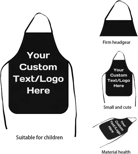 Vista 5 de Delantal personalizado para cocinar, hornear, delantales personalizados para niñas y niños, regalo de cumpleaños y Navidad