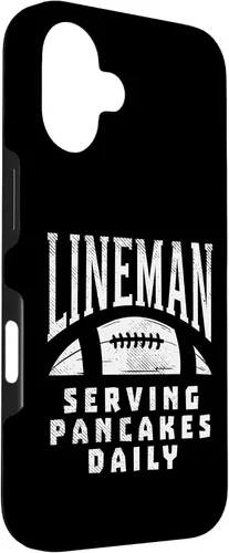 Vista 3 de Funda de regalo para iPhone 16 Ofensive Lineman Serving Pancakes Daily Football