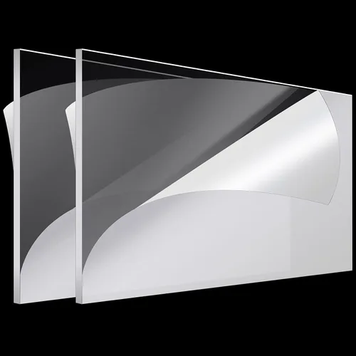Vista 9 de Roowest 2 piezas de láminas de plexiglás acrílico transparente de 18 x 36 pulgadas, 1/4 pulgada de grosor, paneles de plástico transparente, láminas