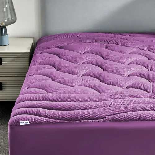 Vista 19 de SLEEP ZONE - Cubrecolchón refrescante, funda de colchón fresca, protector acolchado con zonas, transpirable y lavable, bolsillo profundo de 8-21