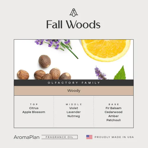 Vista 2 de AromaPlan Hotel Scents Fall Woods - Aceite difusor de fragancia de hotel y aroma de lujo para el hogar, 5 onzas líquidas (148ml), aceite difusor