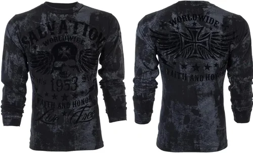 Vista 2 de Archaic Affliction - Camiseta de manga larga para hombre, color negro, Negro