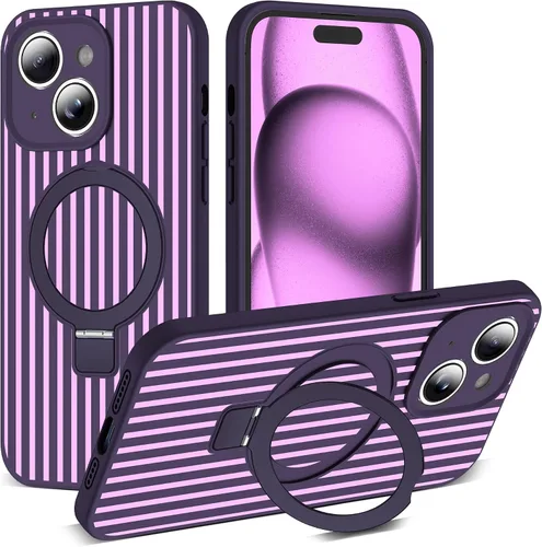 Vista 146 de SKYLMW Funda diseñada para iPhone 11 con soporte magnético invisible Compatible con Mag-Safe, a prueba de caídas de grado militar, a prueba