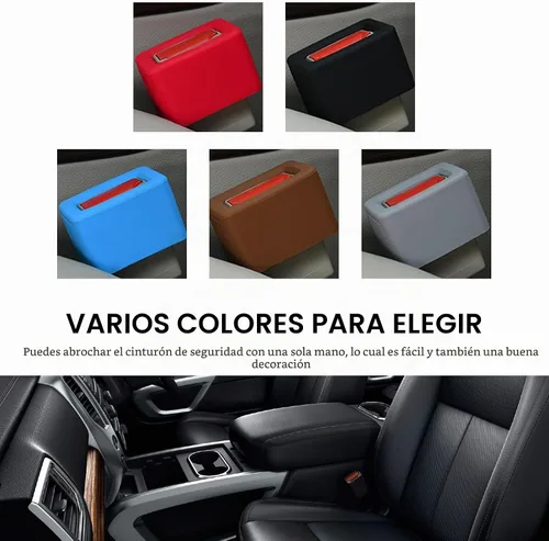 Vista 5 de Ohleats 2 piezas de soporte para hebilla de cinturón de seguridad, hebilla de silicona que eleva el cinturón de seguridad para facilitar el acceso