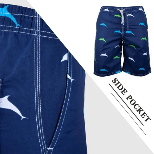 Vista 5 de PREFER TO LIFE Pantalones cortos para hombre, secado rápido, playa, vacaciones, fiesta, bermudas, natación, pantalones grandes