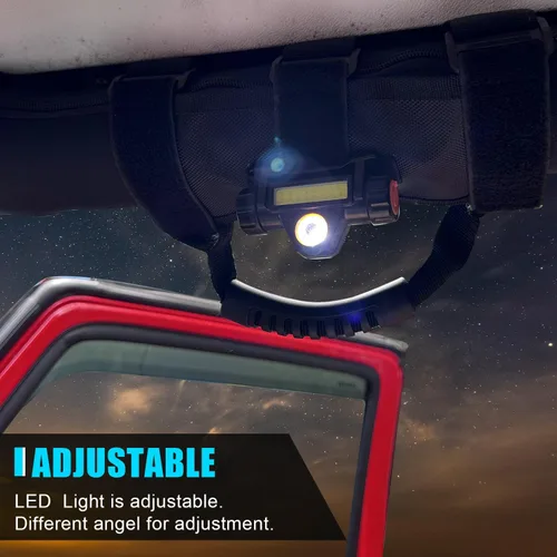 Vista 3 de SUNPIE Asas de agarre con luces iluminadas, barra enrollable para jaula redonda de barra enrollable compatible con Jeep Wrangler y Jeep Gladiator