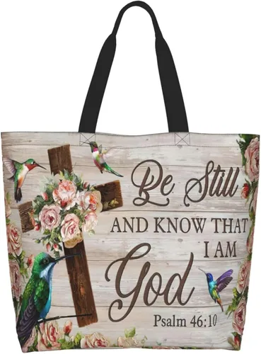 Vista 2 de Dvczelo Bolso de mano para mujer, diseño de girasol, colibrí, lona, bolso de mano, bolsos de hombro a la moda, para la escuela, el trabajo, viajes