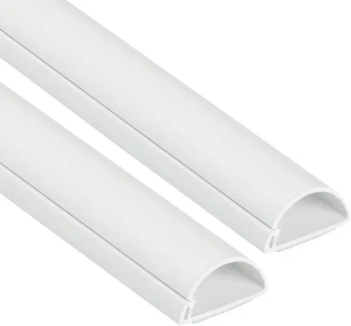 Vista 13 de D-Line Paquete de accesorios para cubierta de cable, solo para uso con longitudes de 0.78 pulgadas de ancho x 0.39 pulgadas de alto Blanco