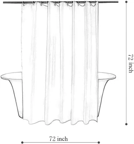 Vista 5 de Tititex Juegos de Cortinas de Ducha de Rosas Lilas Rosadas con Flores, Pétalos Florecientes Ruborizados que Caen, Decorativo de Baño 70x70 Pulgadas
