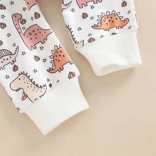 Vista 6 de Ropa para bebé recién nacido traje de flores de otoño e invierno manga larga sudadera con cuello redondo conjunto de pantalones