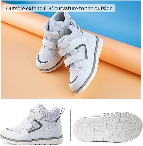 Vista 5 de Zapatos ortopédicos para niños pequeños, tenis correctivos de alta calidad para niños y niñas con soporte de arco y tobillo, suela antideslizante