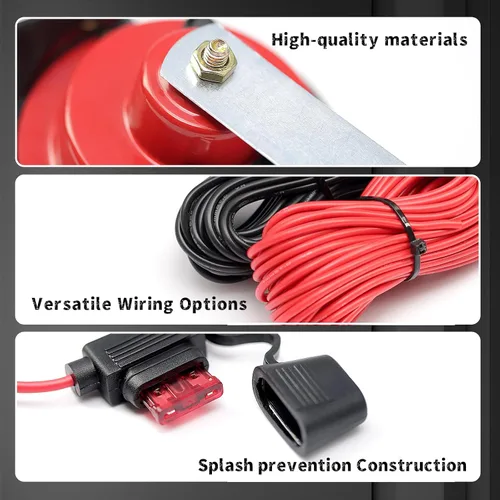 Vista 6 de Kit universal de bocina de señal de giro para ATV, UTV, kit legal de calle para UTV ROV, ATV, golf, SXS, coche con interruptor basculante, 2
