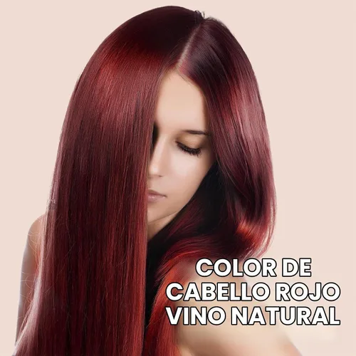 Vista 3 de Tinte para el cabello burdeos rojo 3 en 1, tinte de color rojo vino para hombres y mujeres Borgoña