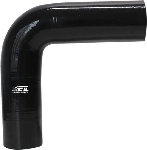 Vista 11 de 1.5" ID, 7" de longitud de pierna, codo de 90 grados, manguera acopladora de silicona, manguera de tubo de silicona universal reforzada de 4 capas