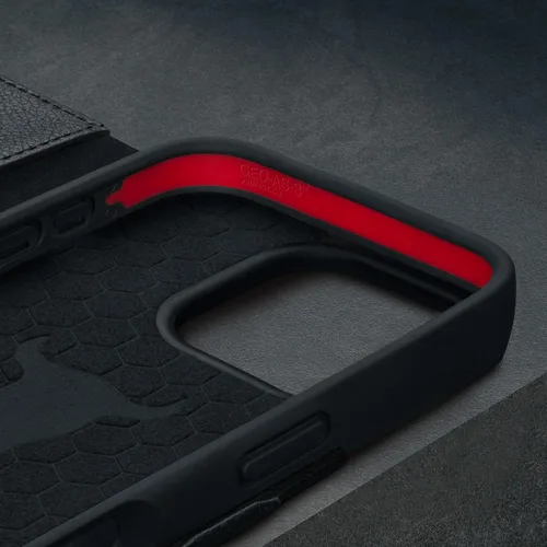 Vista 6 de TORRO Funda de cuero prémium compatible con iPhone 16 Pro Max de 6.9 pulgadas, funda de piel auténtica tipo cartera con función atril y ranuras