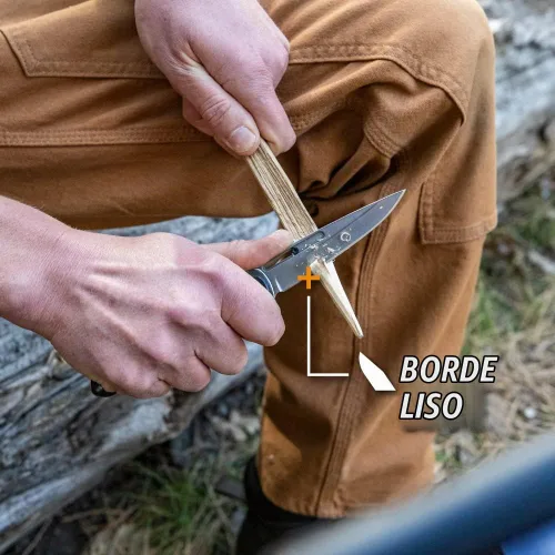 Vista 6 de Gerber Gear Affinity - Cuchillo de bolsillo plegable con borde liso D2, hoja de 3.6 pulgadas, cobre