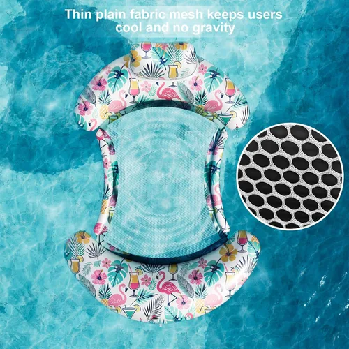 Vista 6 de Pool Floats Adult - Inflatable Pool Lounger, Pool Lounger Chairs for Relaxation, Floating Water Lounger Chairs Summer Water Sun Tanning for Swimming