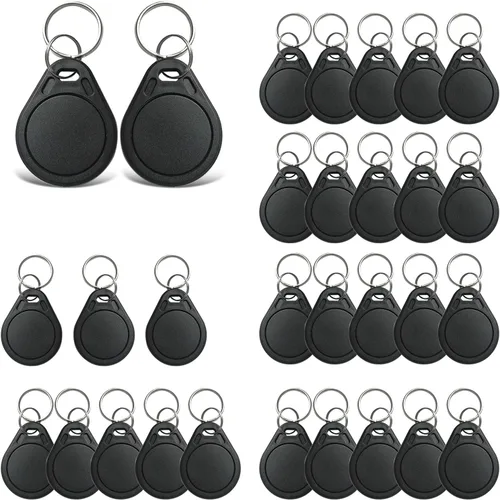 Vista 10 de Ntag215 NFC Fob, llavero NFC 215 regrabable negro programable NFC Tag 504 bytes memoria NFC tarjeta de visita compatible con teléfono móvil
