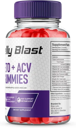 Vista 9 de rize labs Belly Blast Keto + Gomitas ACV, gomitas oficiales para perder peso, reseñas de gomitas (60 gomitas)