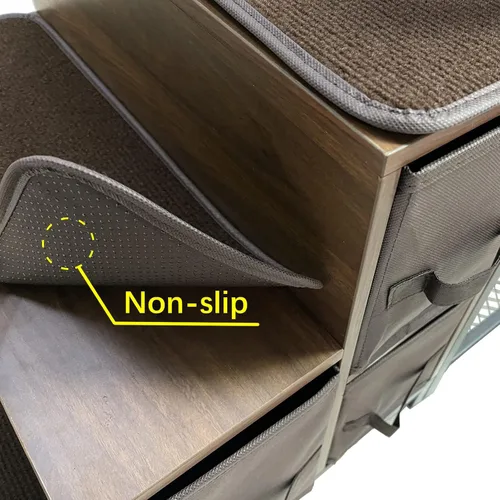 Vista 5 de GDLF Literas con ventana para perros, cama elevada para perros, plataforma de varios niveles con tapicería de espuma, almohadilla antideslizante