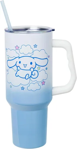 Vista 24 de Silver Buffalo Betty Boop Core - Vaso de acero inoxidable con tapa para pajilla, tapa, popote y asa, 40 onzas