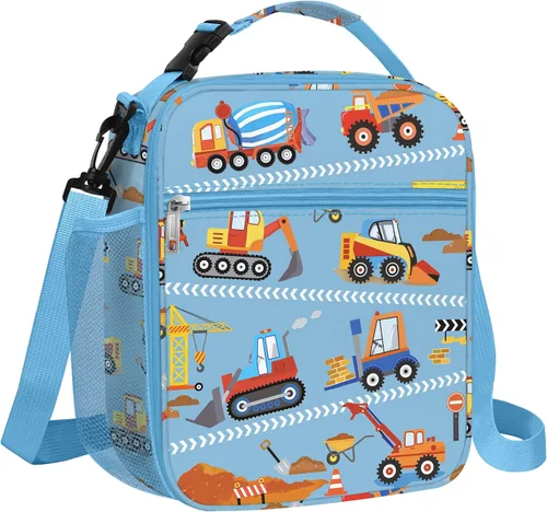 Vista 12 de Bolsa de almuerzo térmica aislada para niños Clastyle Sport Ball, grande, azul, con enfriador térmico, para niños, para picnic, escuela, canasta